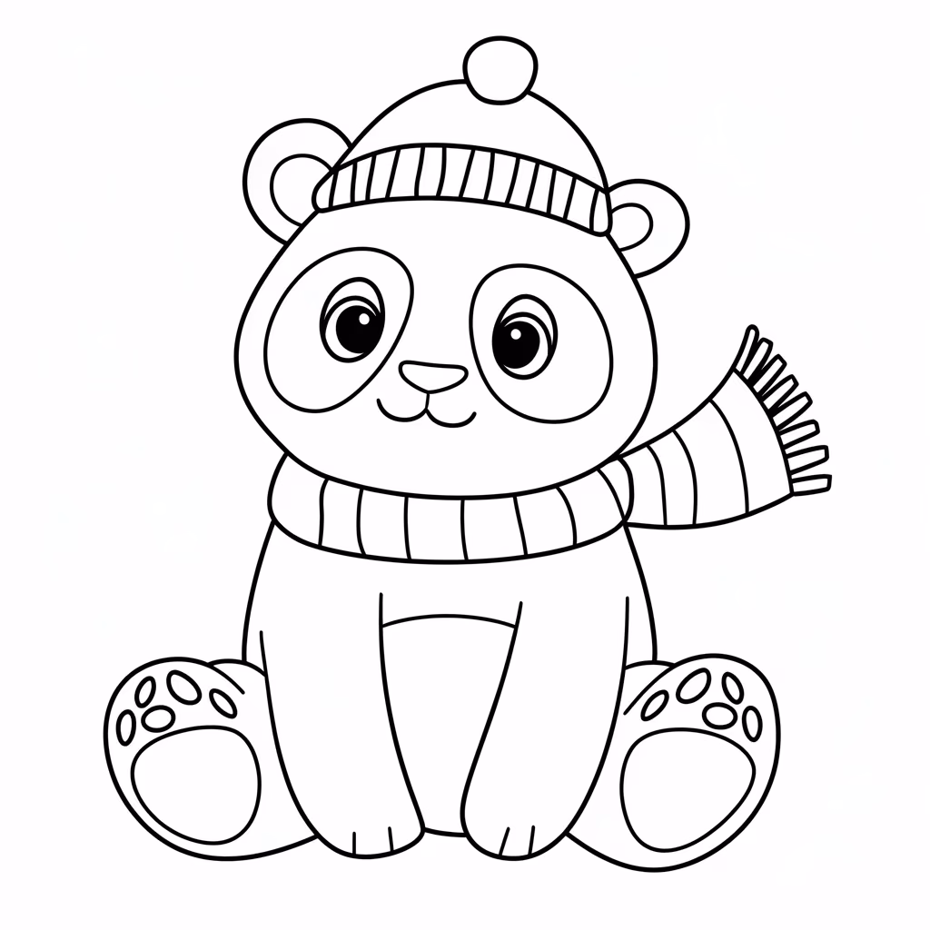 Panda para colorir — desenho para imprimir