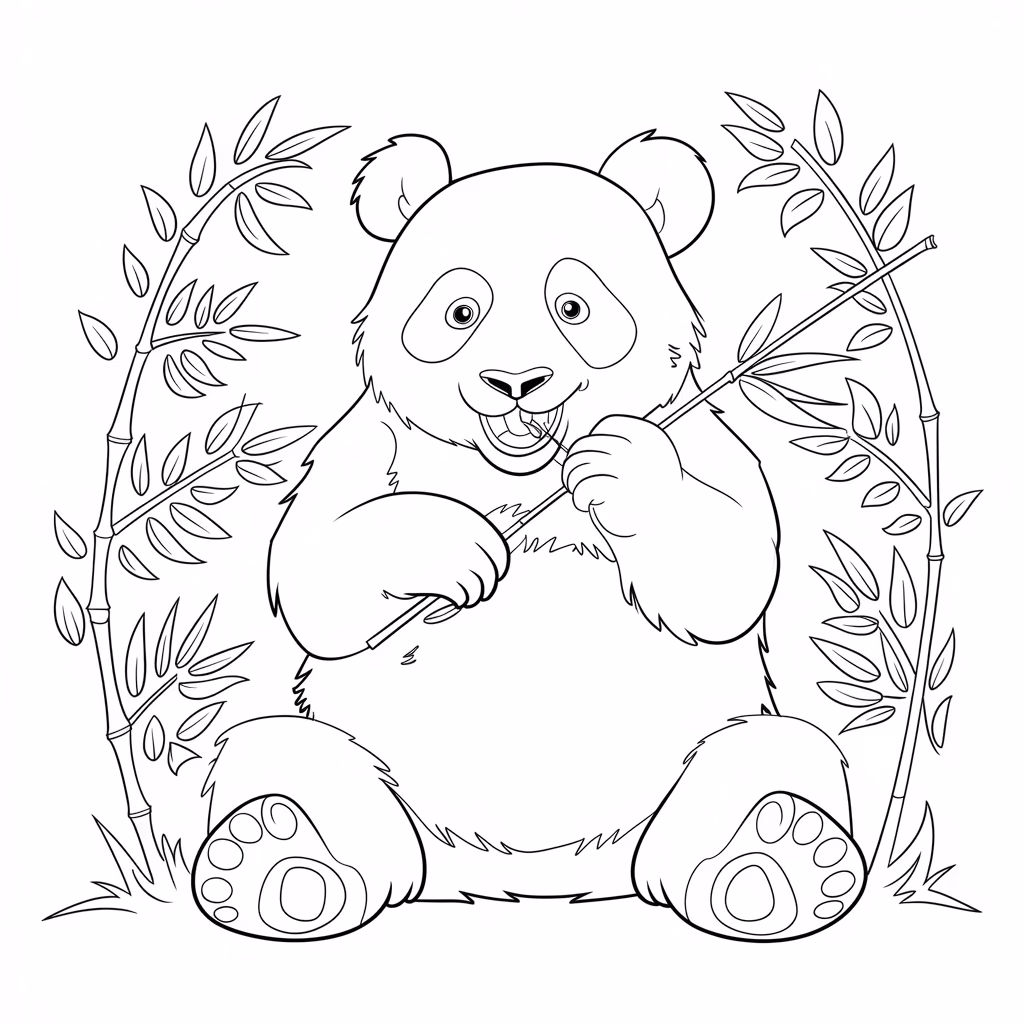Panda para colorir — desenho para imprimir