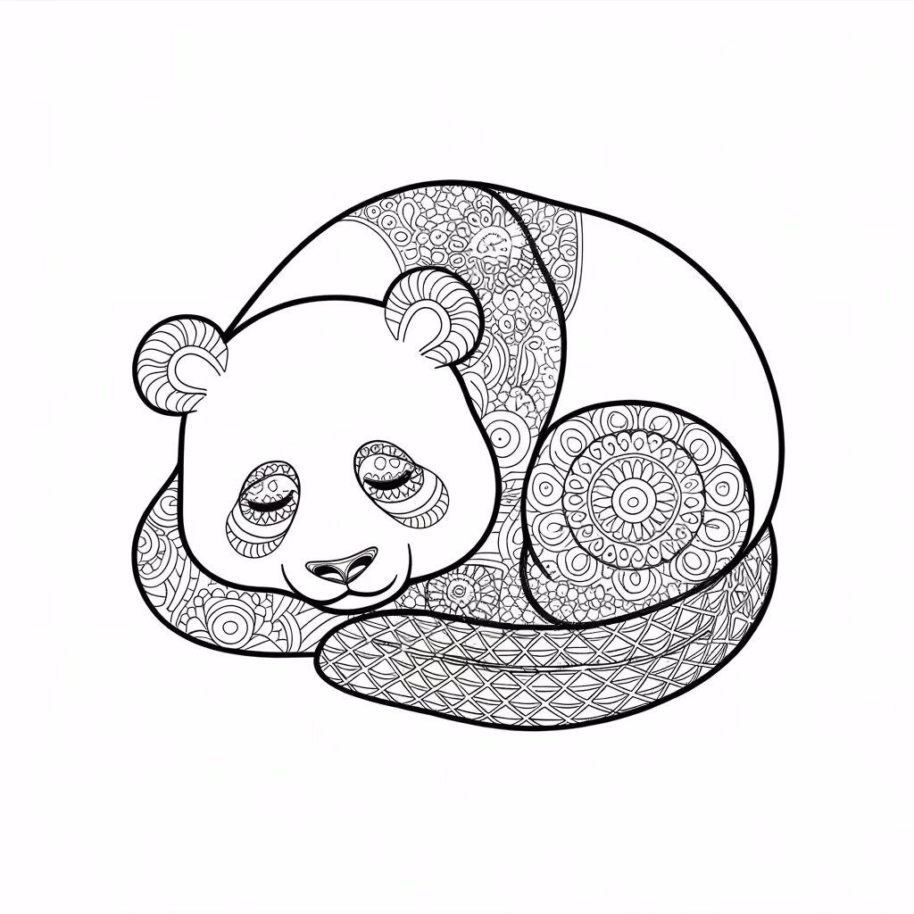 Panda para colorir — desenho para imprimir