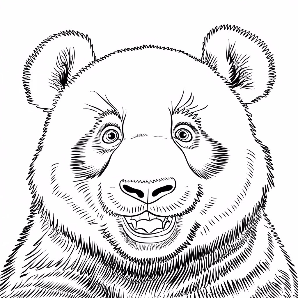 Panda para colorir — desenho para imprimir