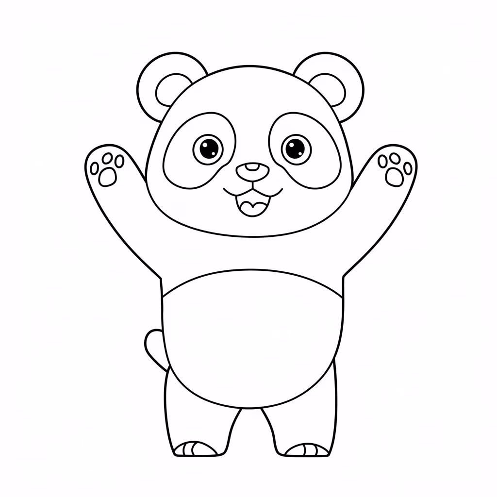Panda para colorir — desenho para imprimir