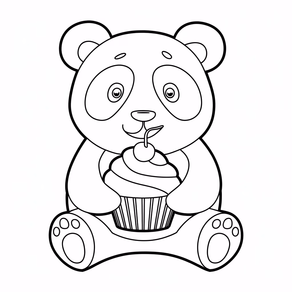 Panda para colorir — desenho para imprimir