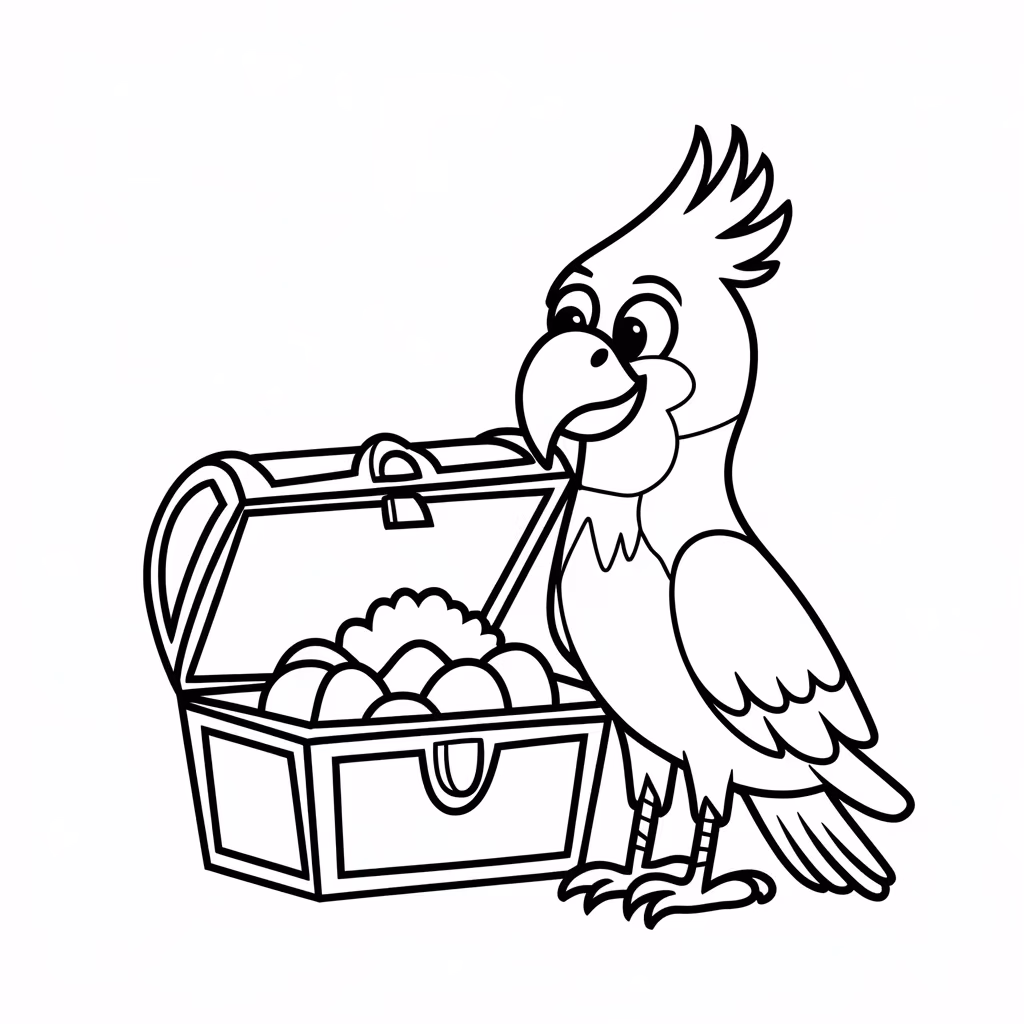 Papagaio para colorir — desenho para imprimir
