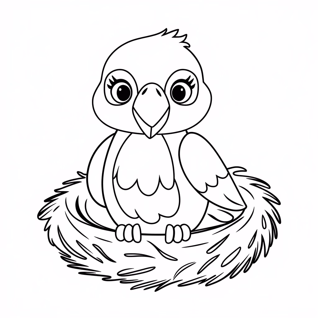 Papagaio para colorir — desenho para imprimir