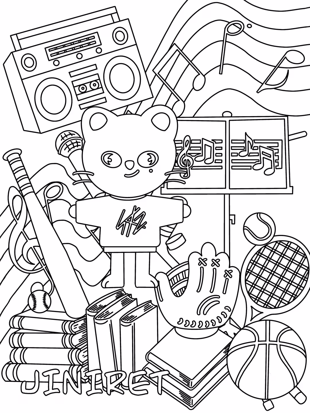 Stary kids para colorir — desenho para imprimir