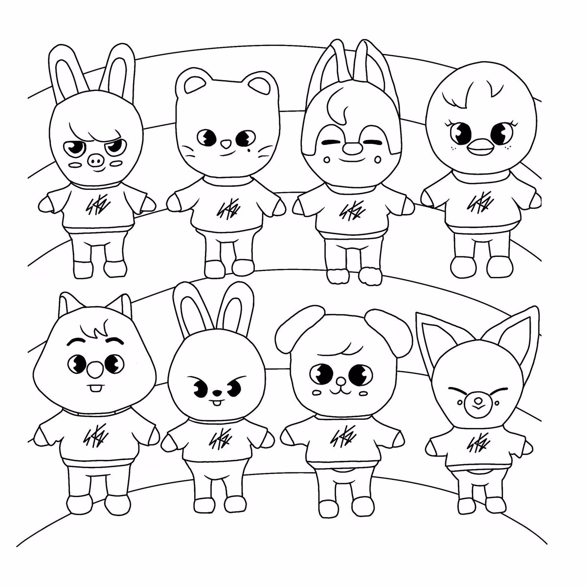 Stary kids para colorir — desenho para imprimir