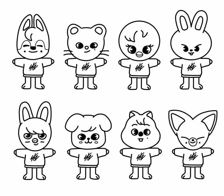 Stary kids para colorir — desenho para imprimir