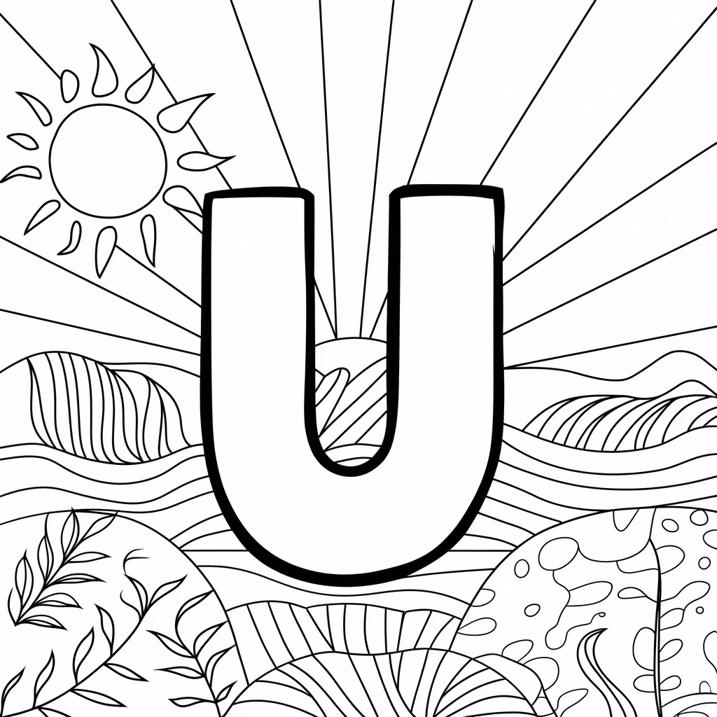 Vogais para colorir — desenho para imprimir
