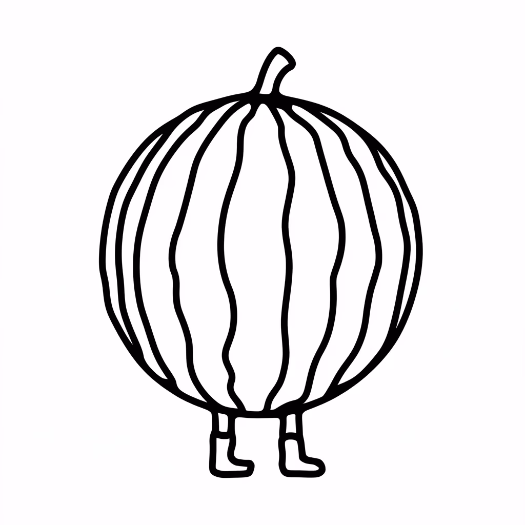 Melancia para colorir — desenho para imprimir