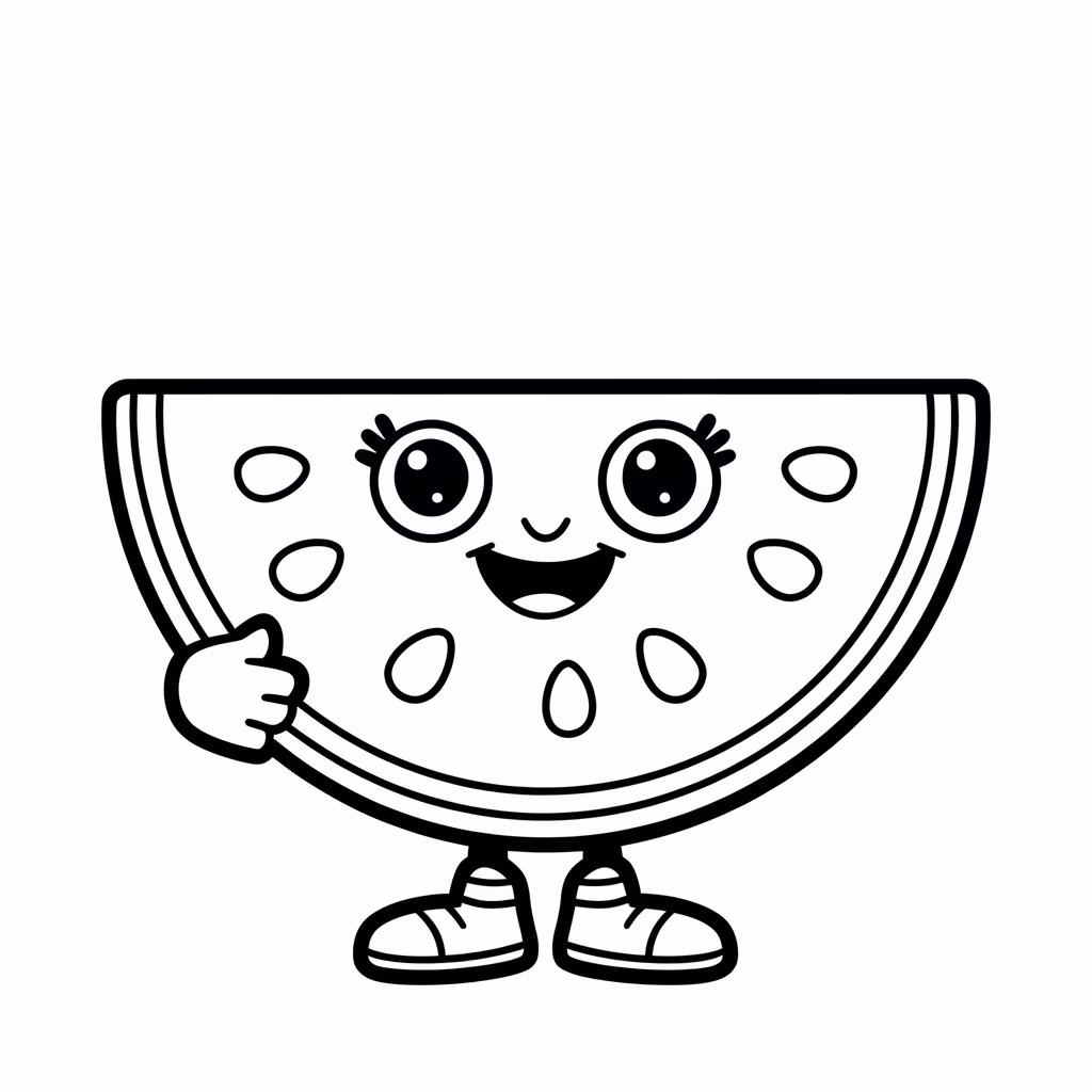 Melancia para colorir — desenho para imprimir