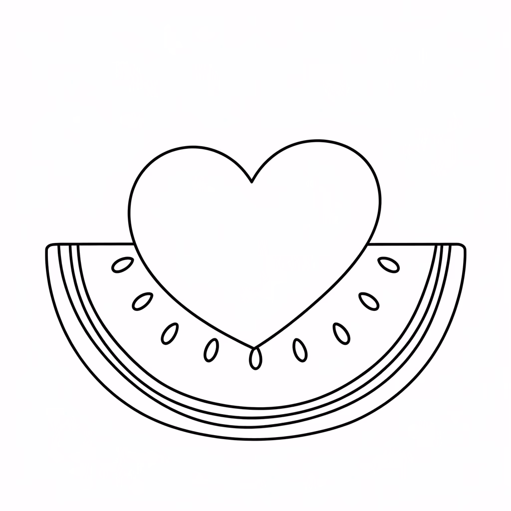 Melancia para colorir — desenho para imprimir