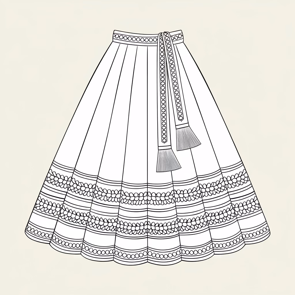 Roupas moda para colorir — desenho para imprimir