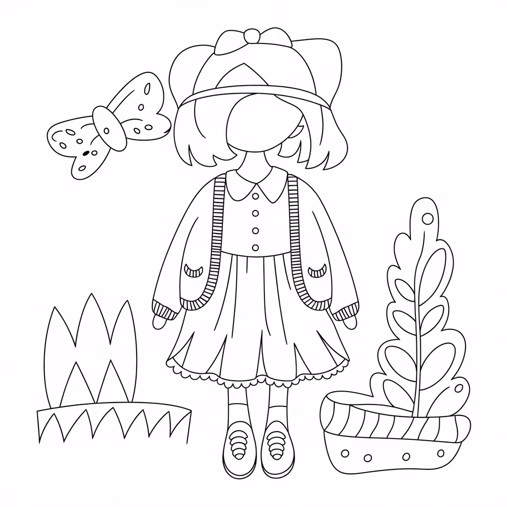 Roupas moda para colorir — desenho para imprimir