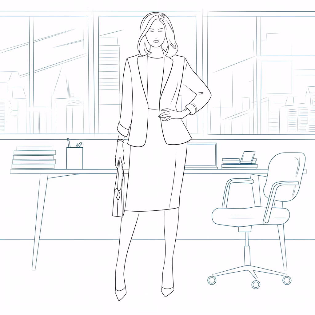 Roupas moda para colorir — desenho para imprimir