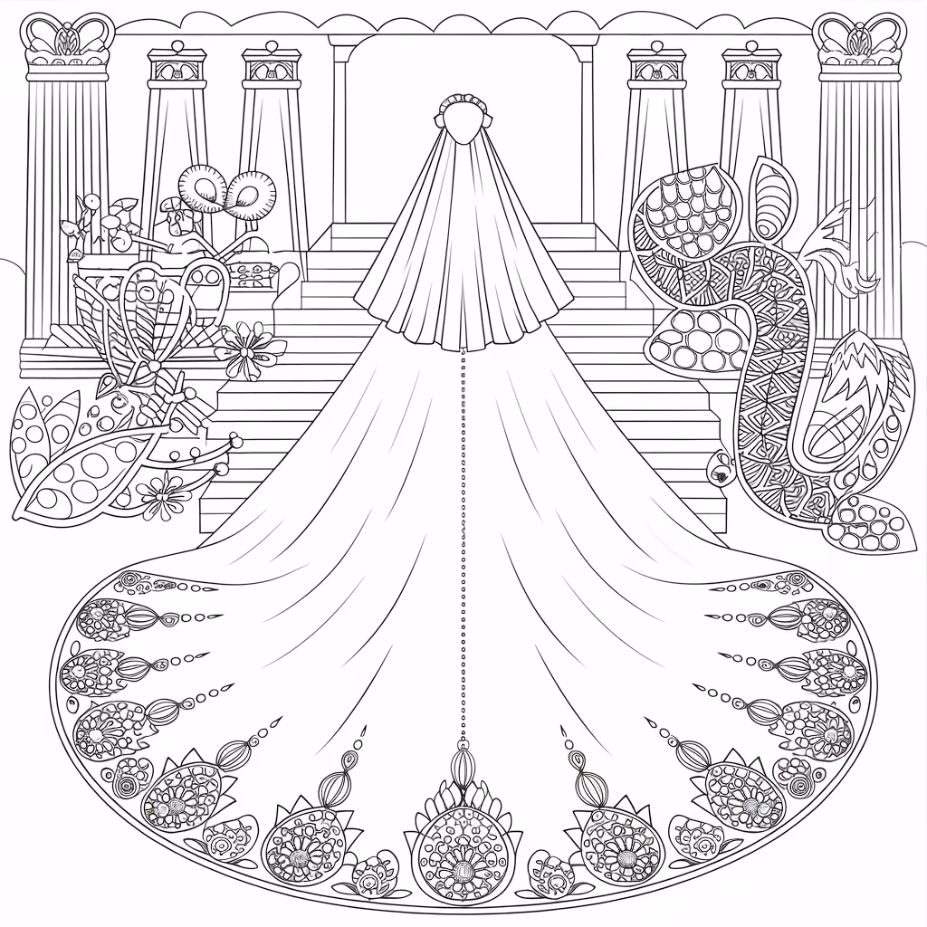 Roupas moda para colorir — desenho para imprimir