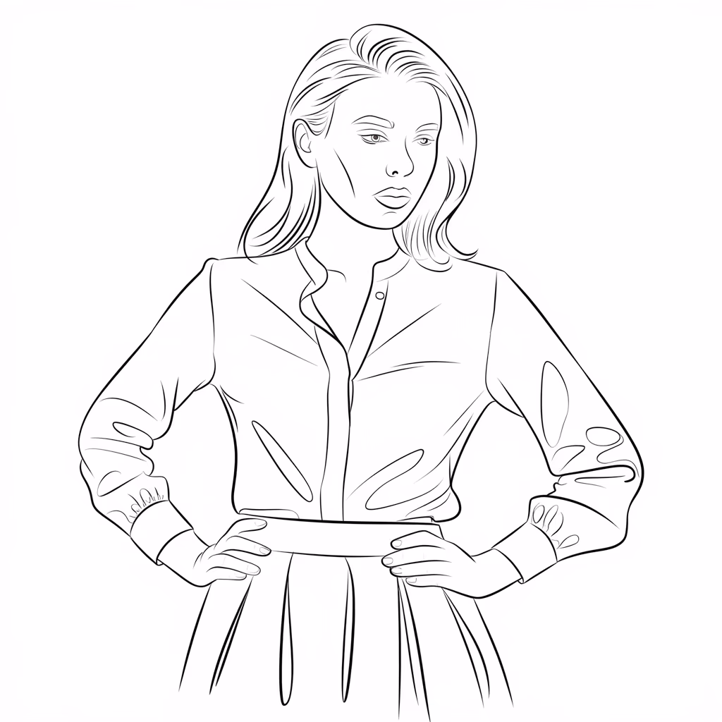 Roupas moda para colorir — desenho para imprimir