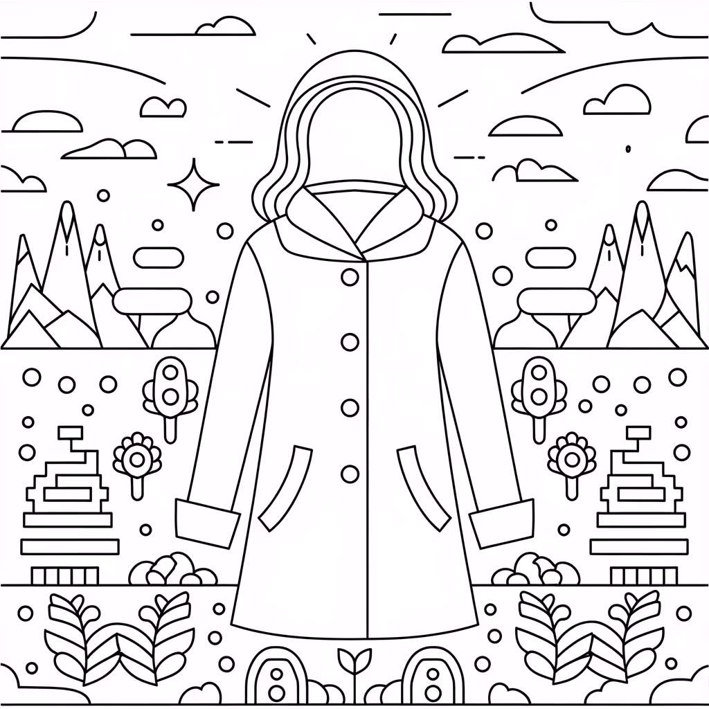 Roupas moda para colorir — desenho para imprimir