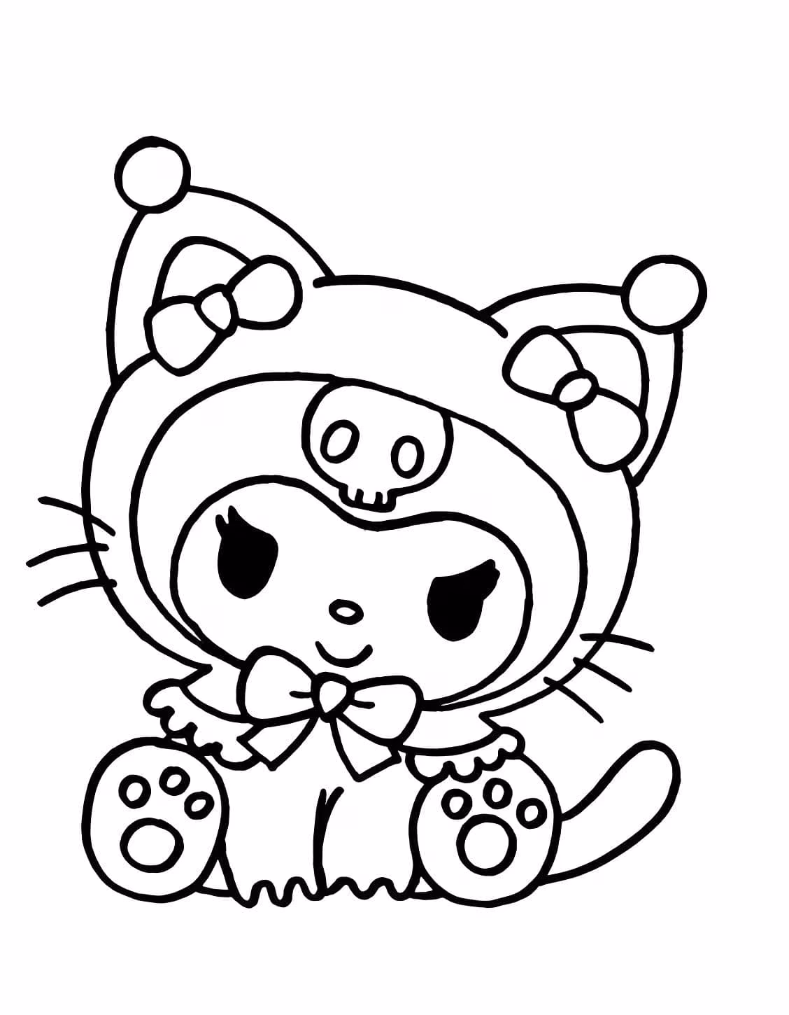 Kuromi para colorir — desenho para imprimir