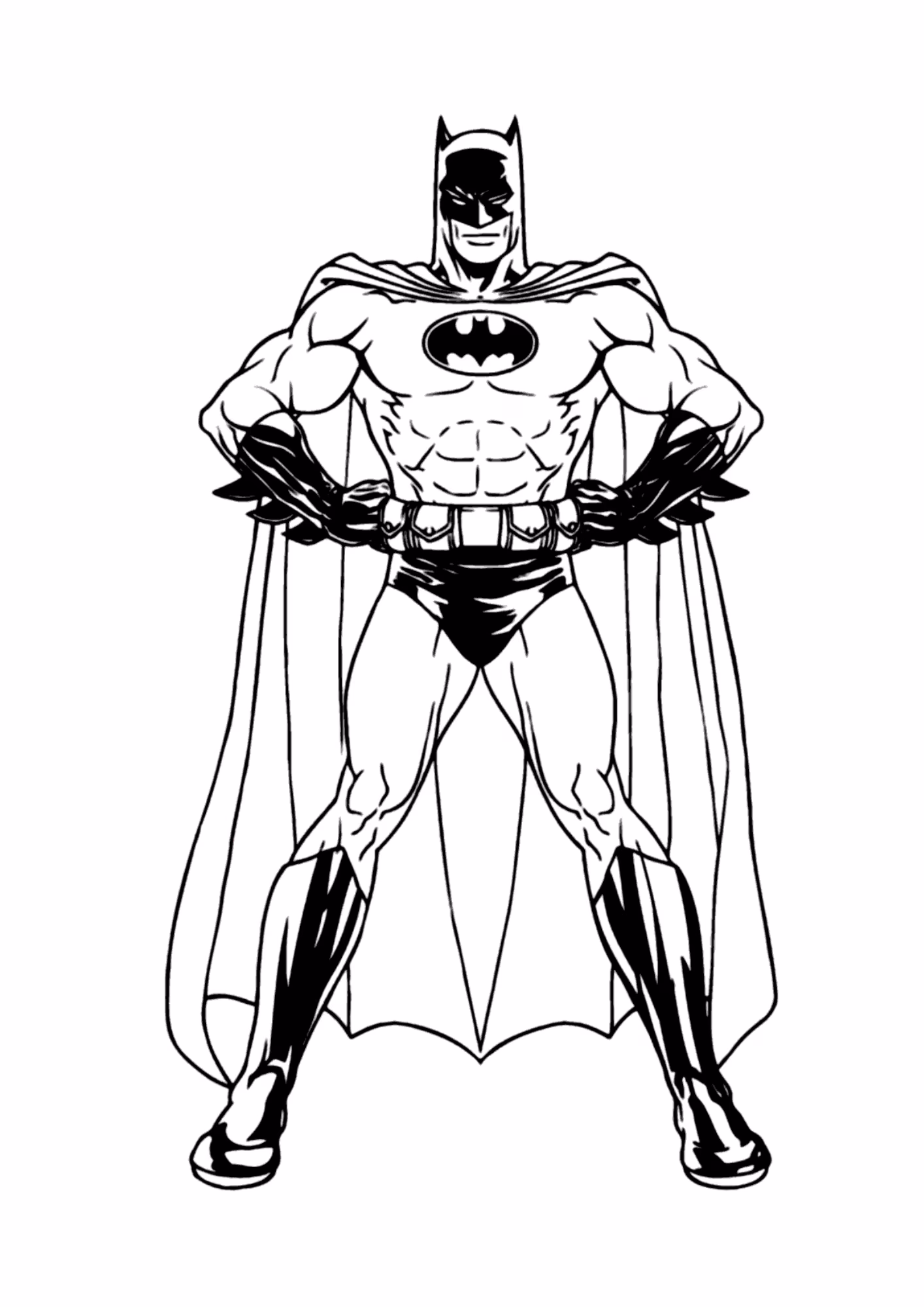 Batman e para colorir — desenho para imprimir