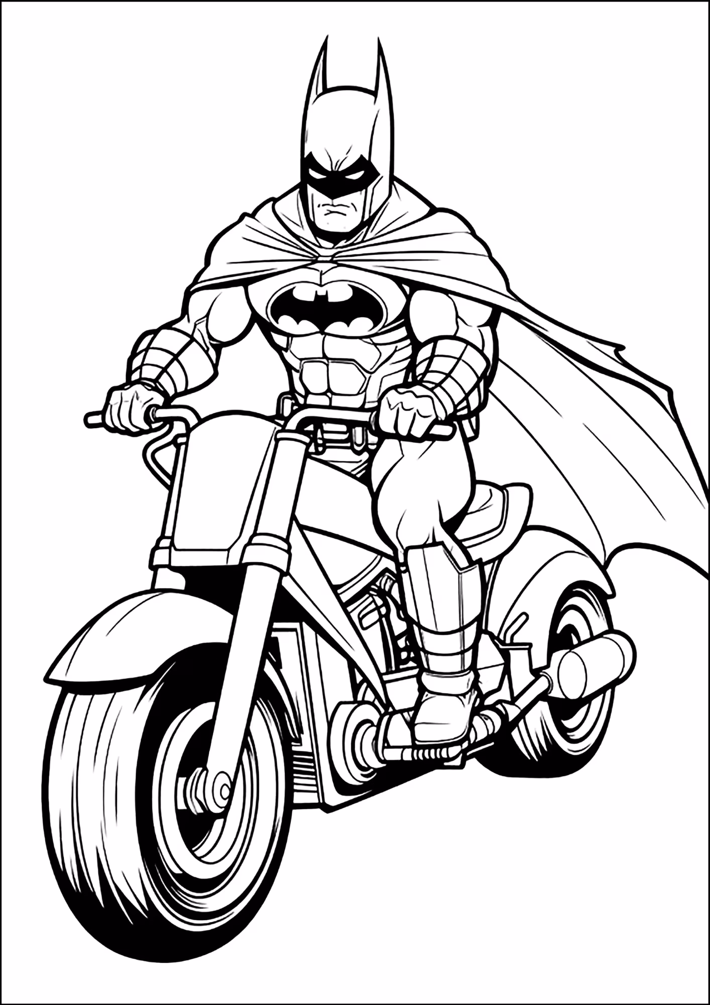 Batman e para colorir — desenho para imprimir