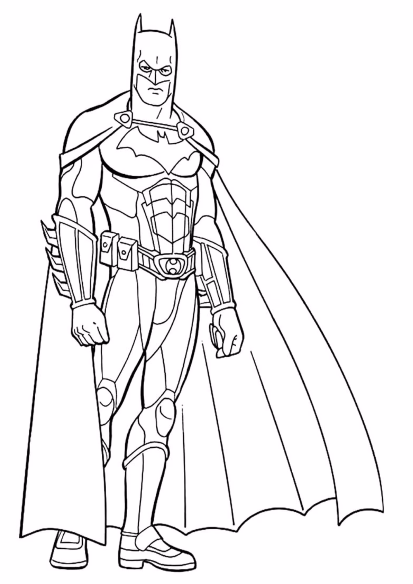 Batman e para colorir — desenho para imprimir
