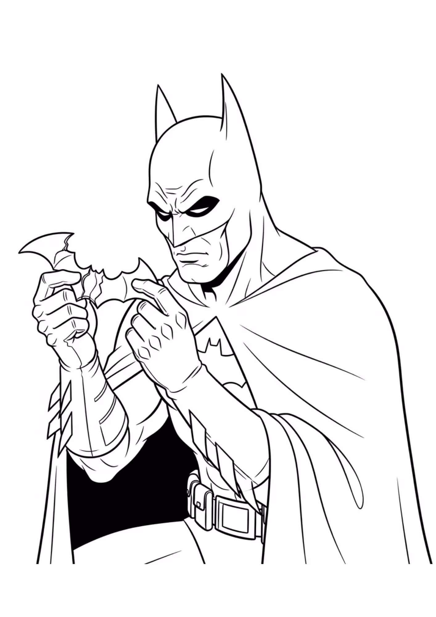 Batman e para colorir — desenho para imprimir
