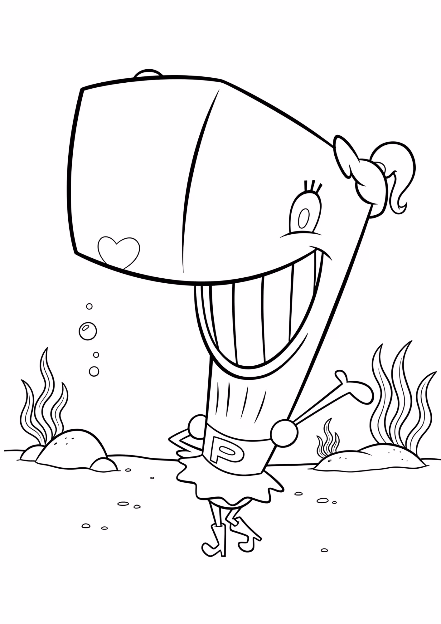 Bob esponja e para colorir — desenho para imprimir