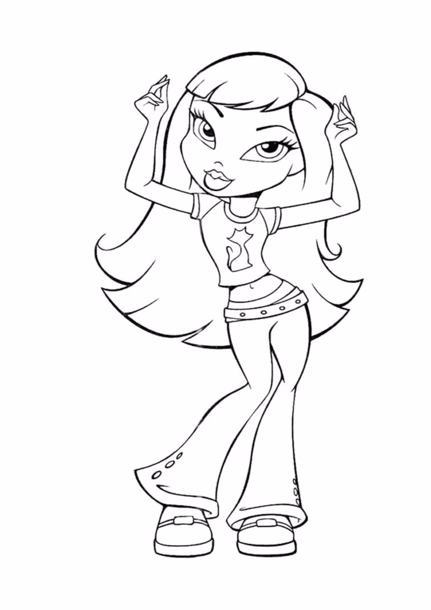 Bratz e para colorir — desenho para imprimir