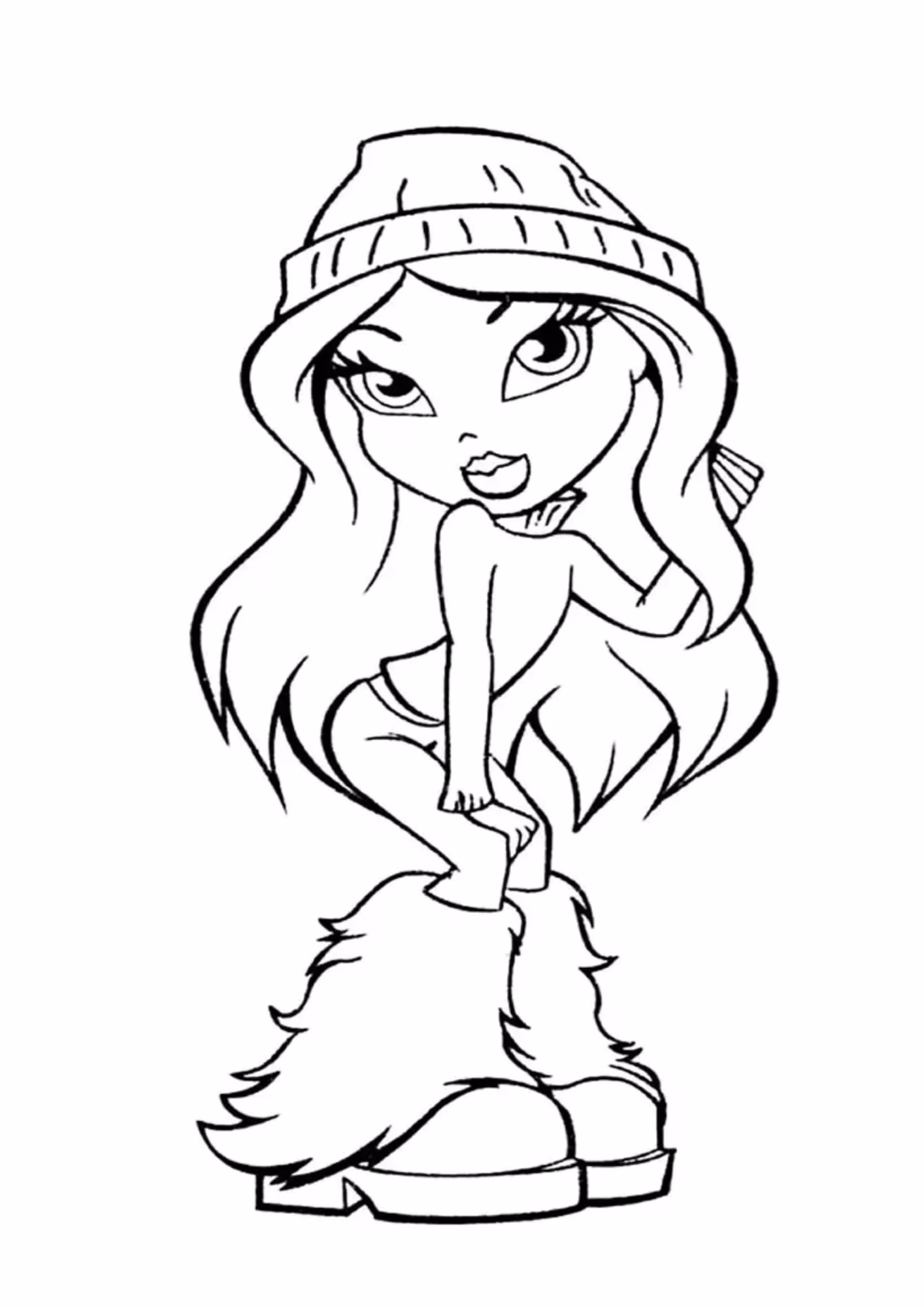 Bratz e para colorir — desenho para imprimir