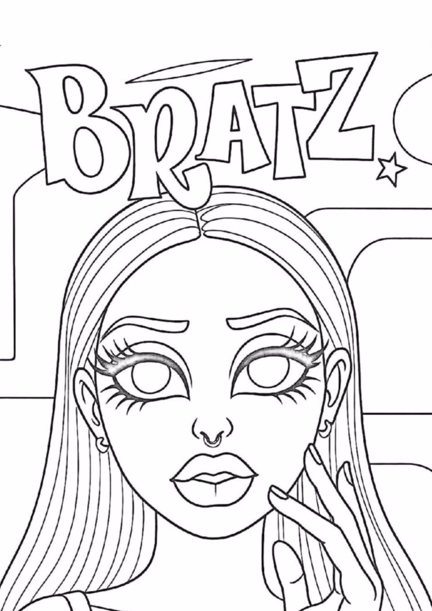 Bratz e para colorir — desenho para imprimir