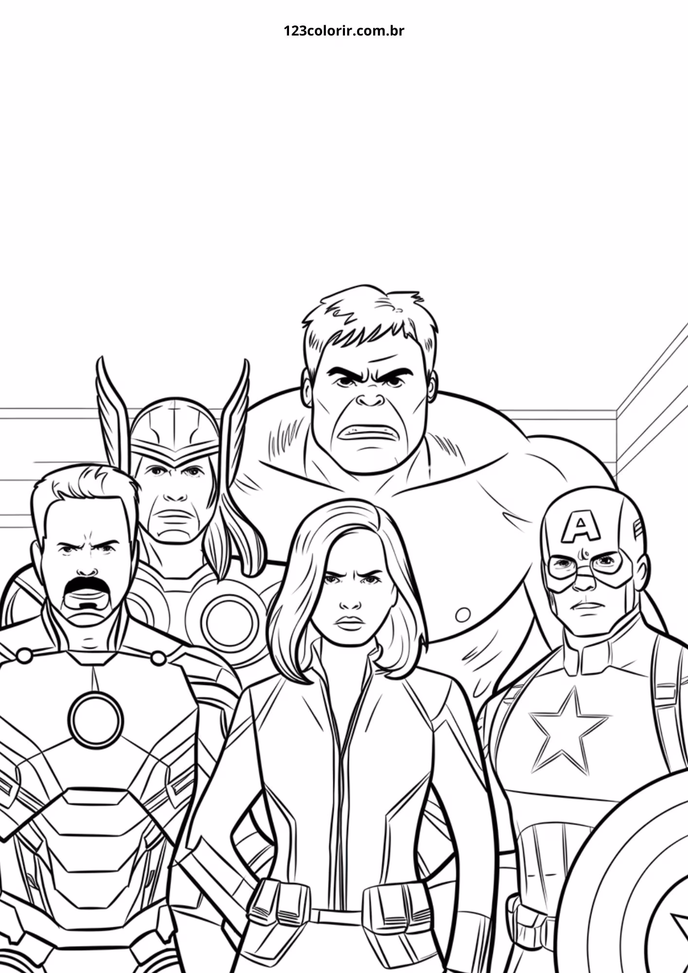 Capitao america para colorir — desenho para imprimir