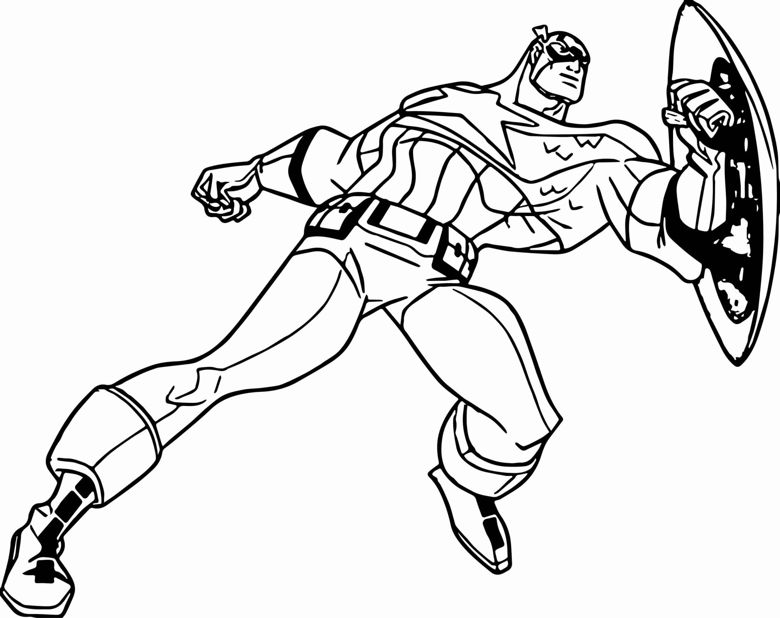 Capitao america para colorir — desenho para imprimir