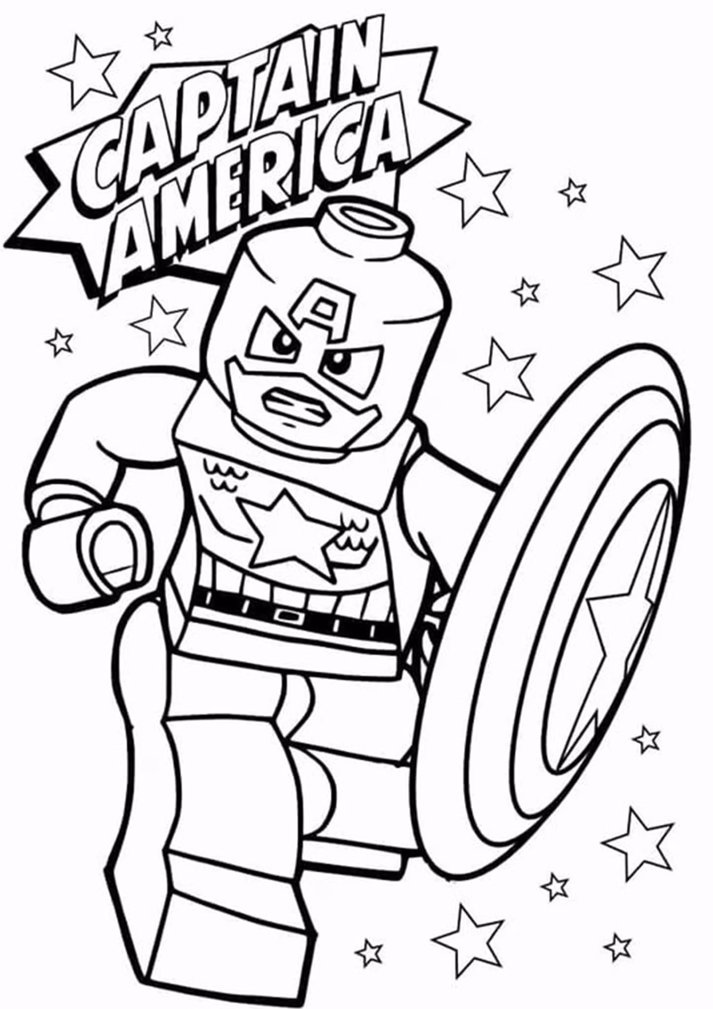 Capitao legp america para colorir — desenho para imprimir