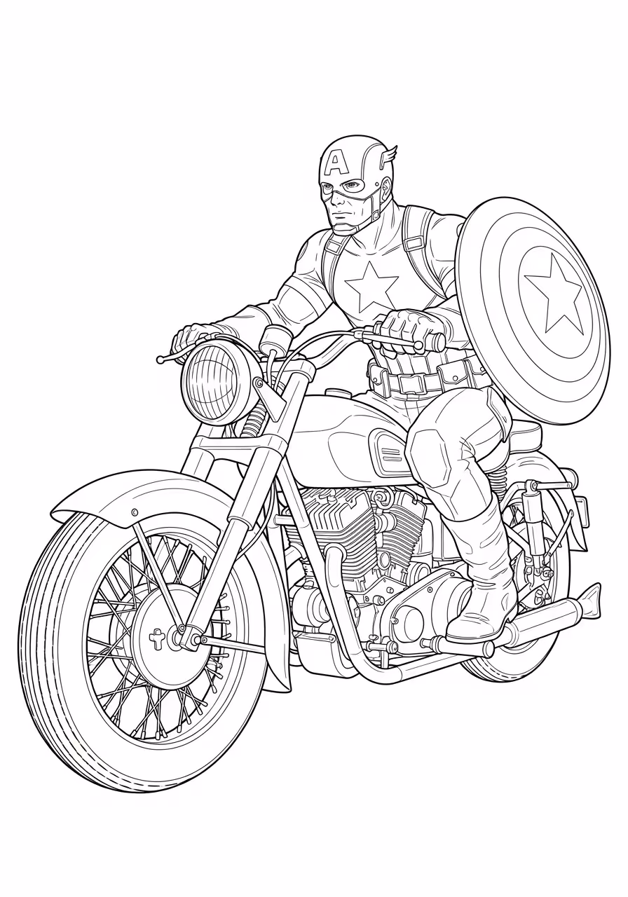 Captain america para colorir — desenho para imprimir