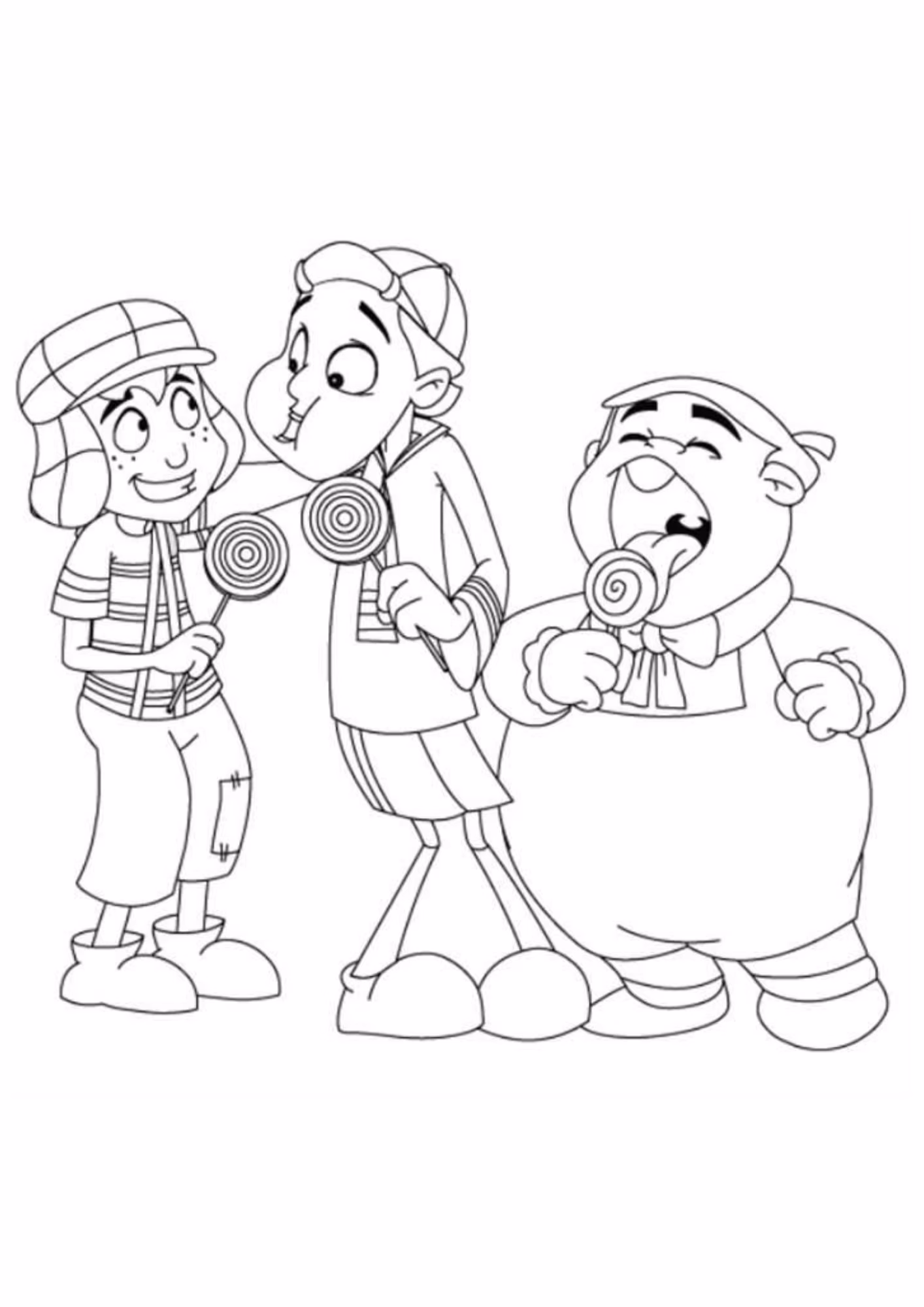 Chaves e para colorir — desenho para imprimir