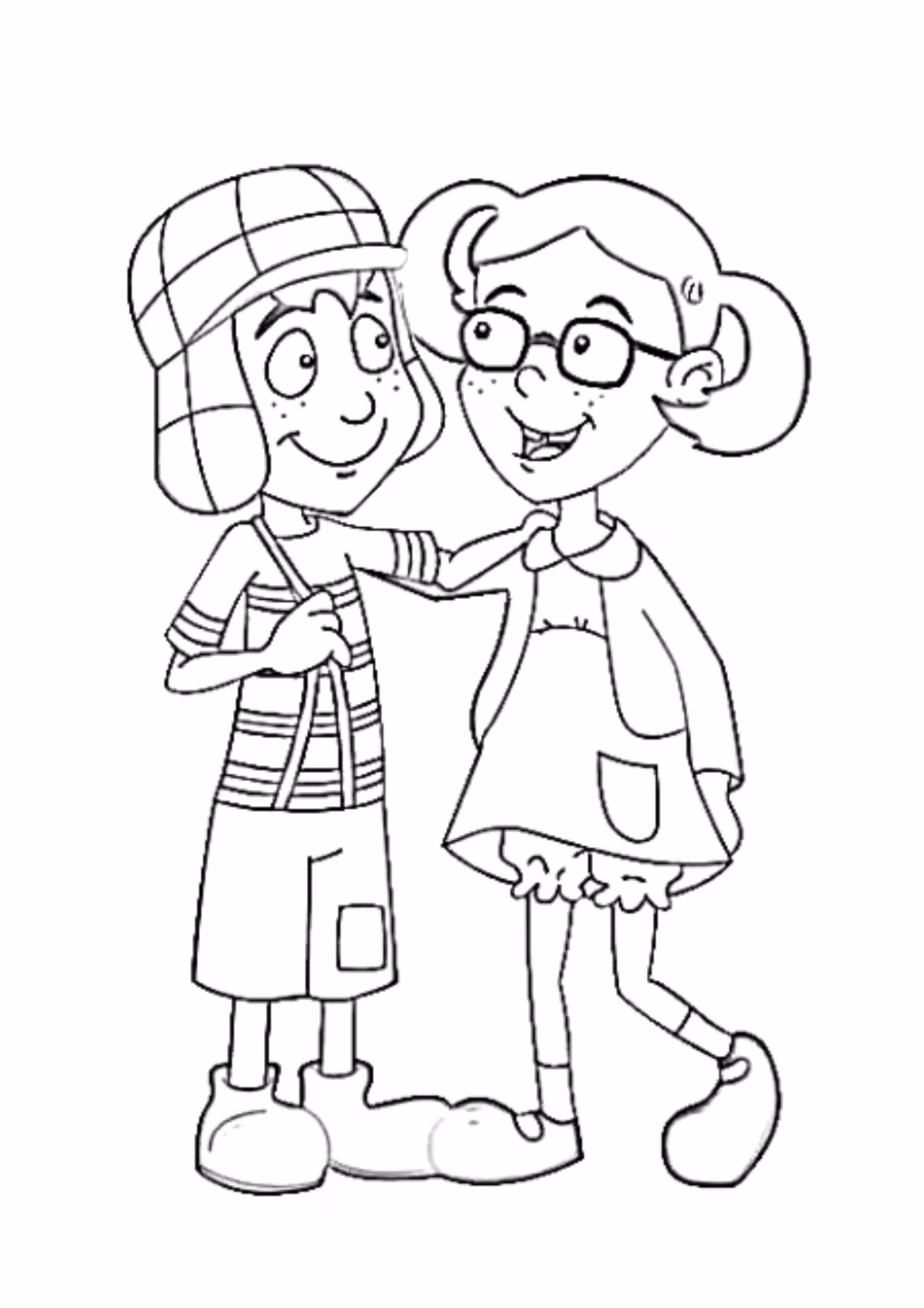 Chaves e para colorir — desenho para imprimir