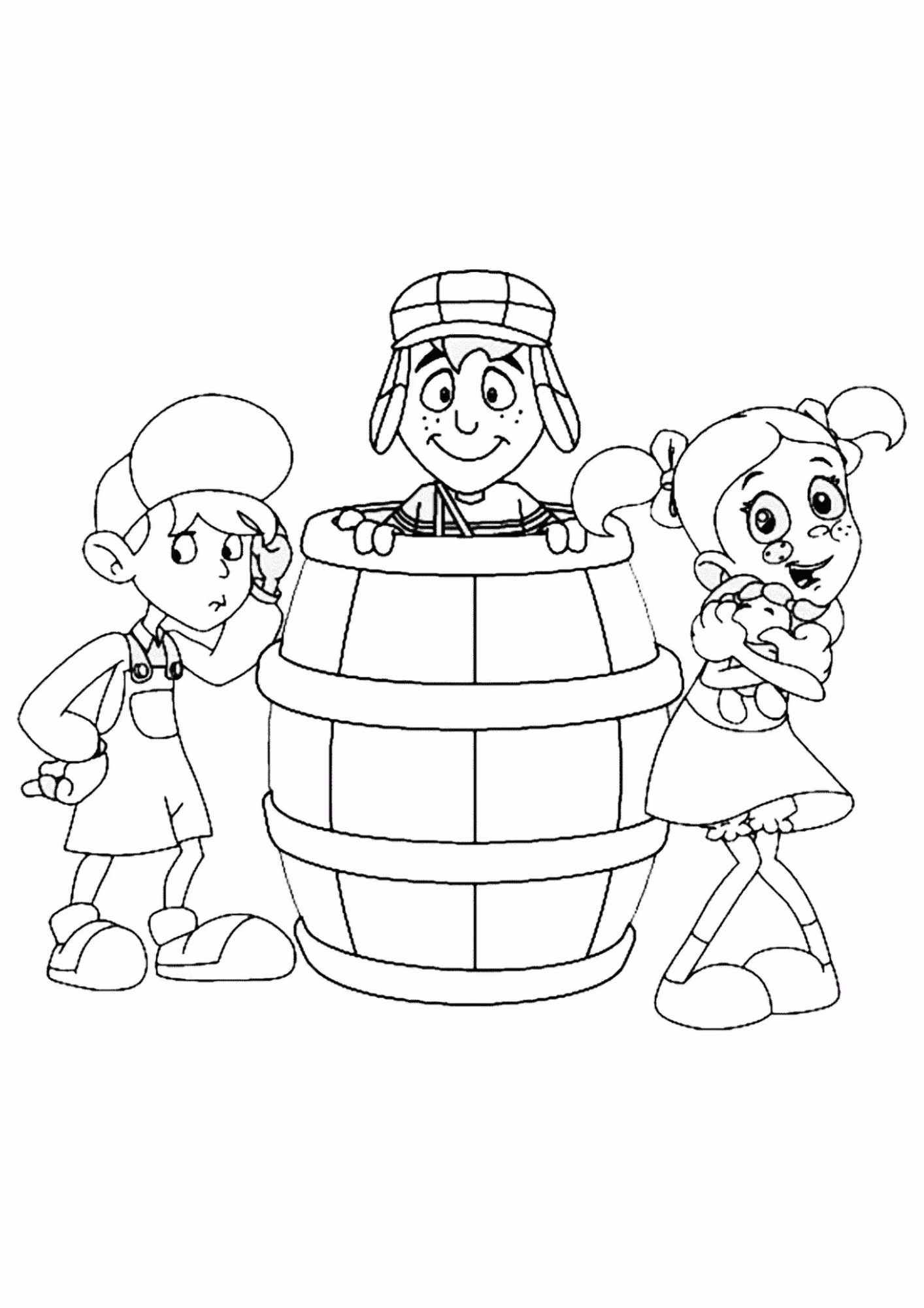 Chaves e para colorir — desenho para imprimir