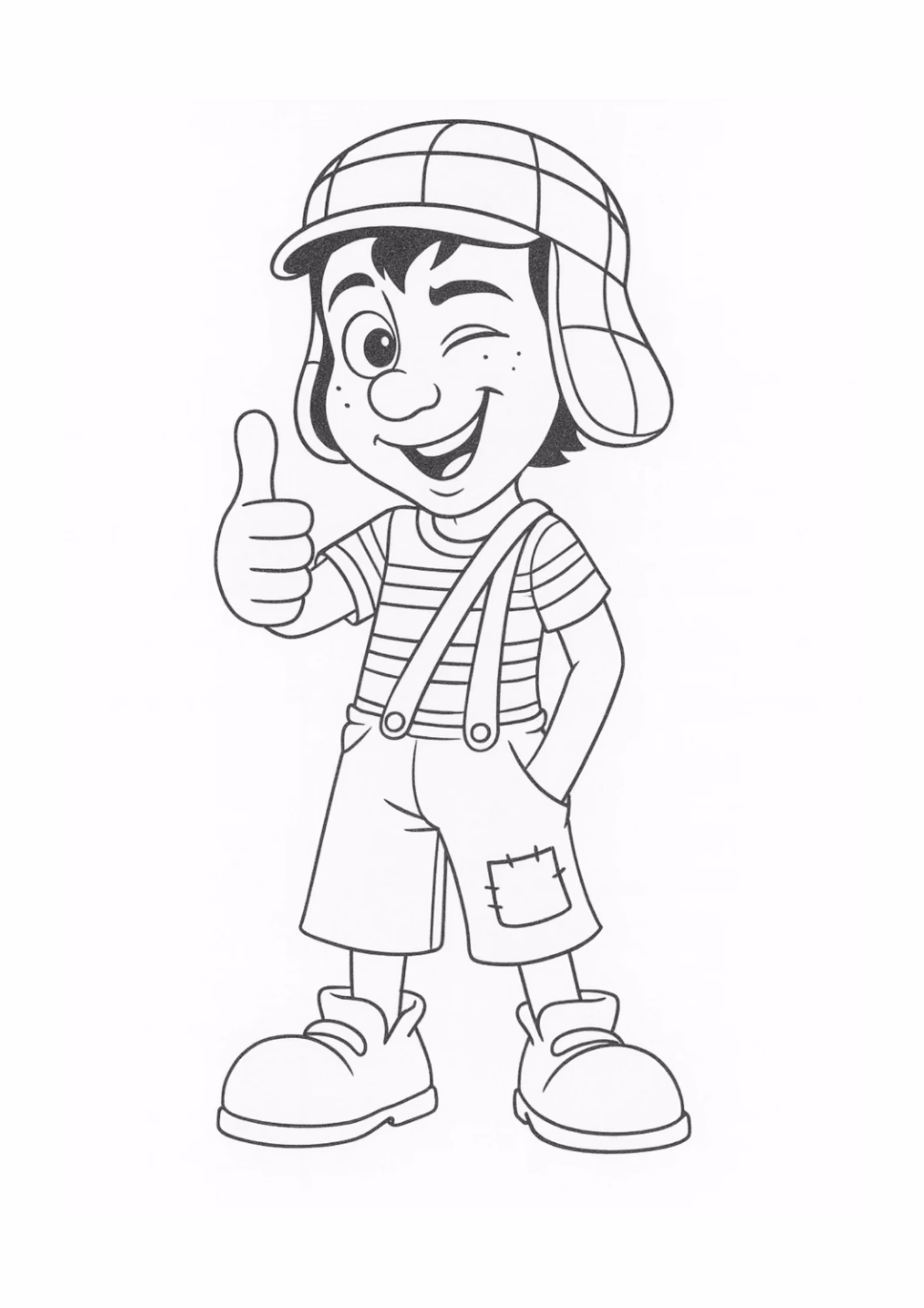 Chaves e para colorir — desenho para imprimir