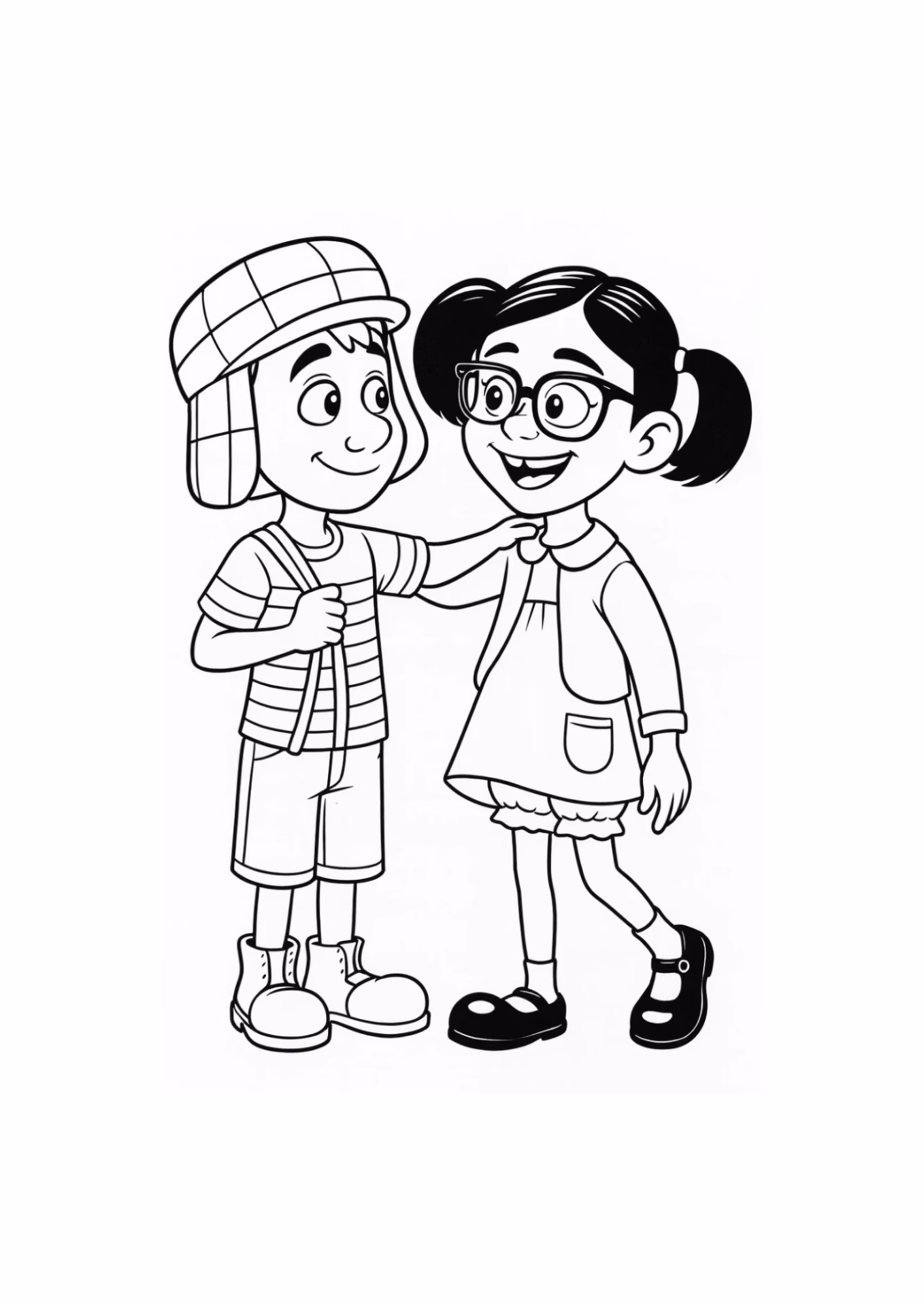 Chaves e para colorir — desenho para imprimir