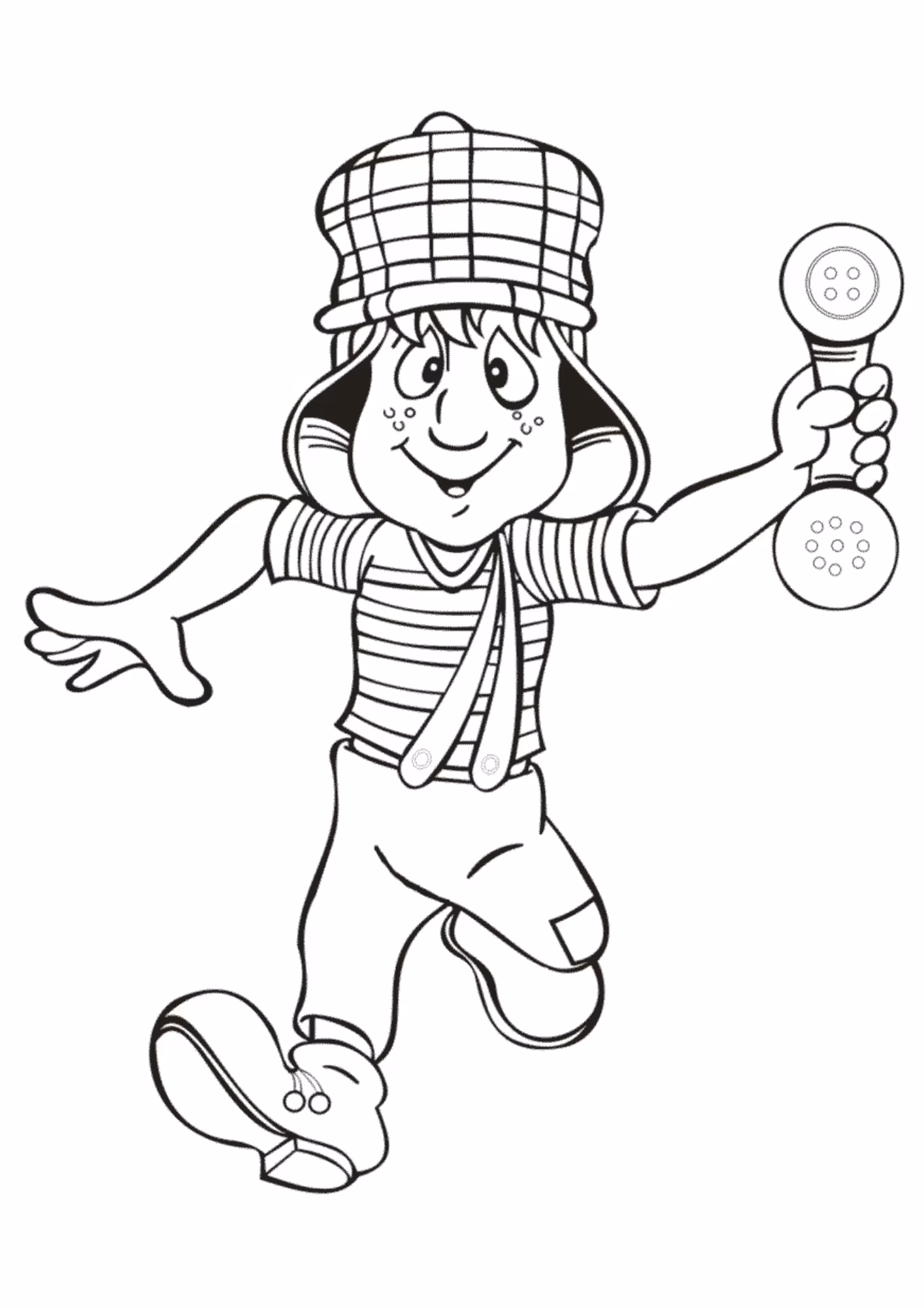 Chaves e para colorir — desenho para imprimir