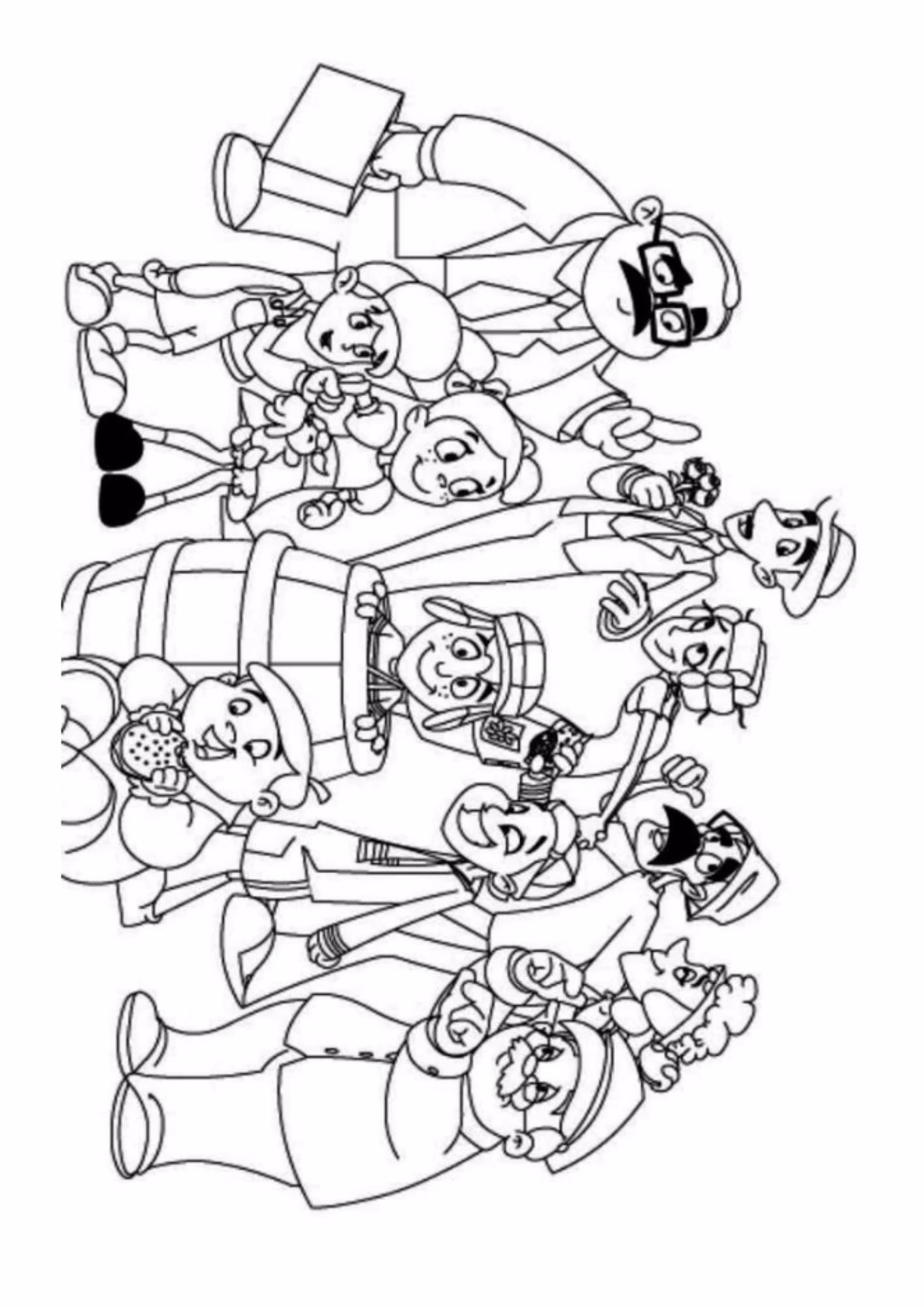 Chaves e para colorir — desenho para imprimir