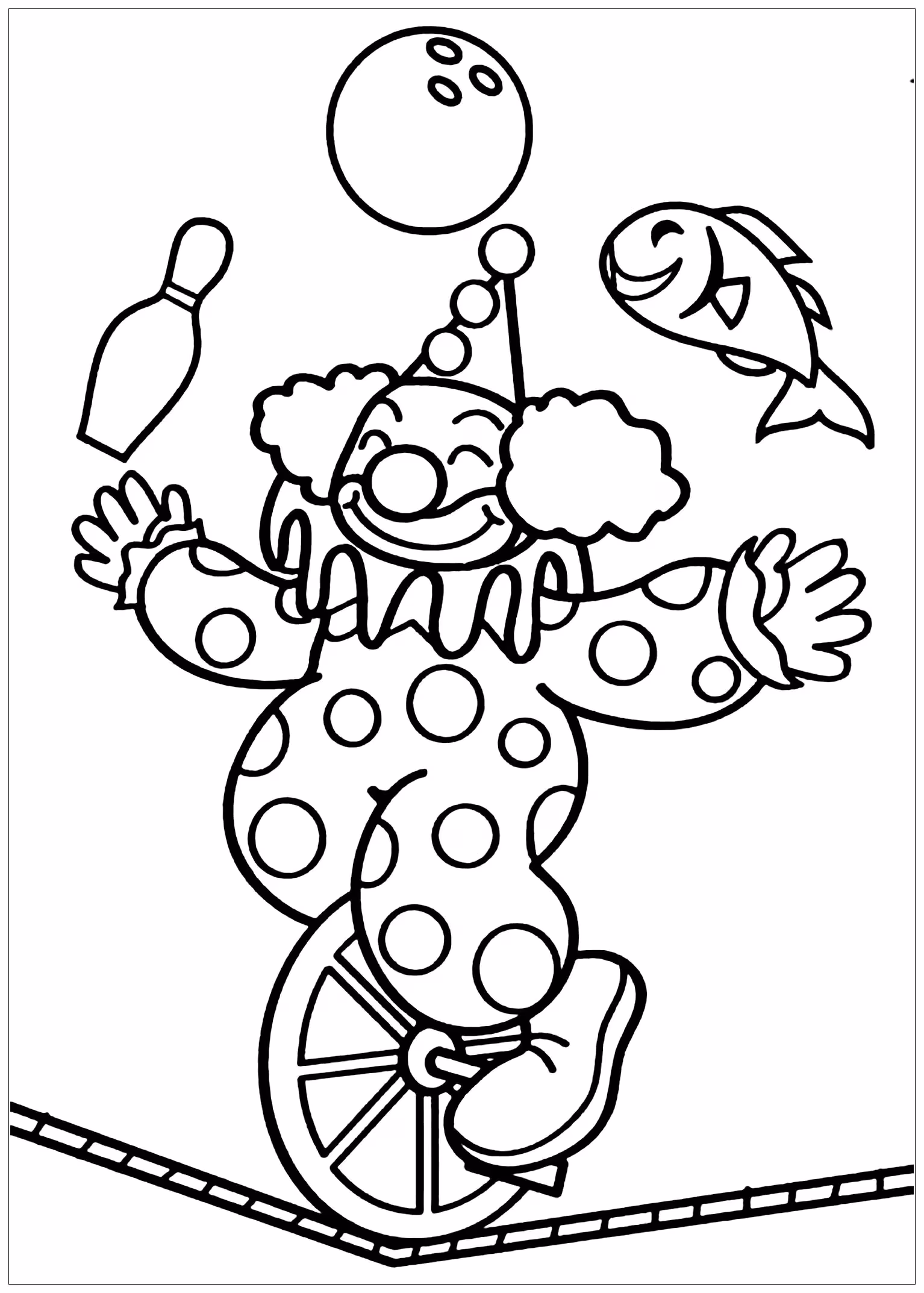 Circo para colorir — desenho para imprimir