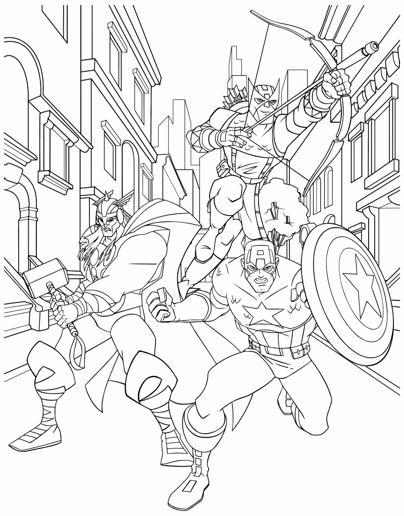 Capitao america e pintar para colorir — desenho para imprimir