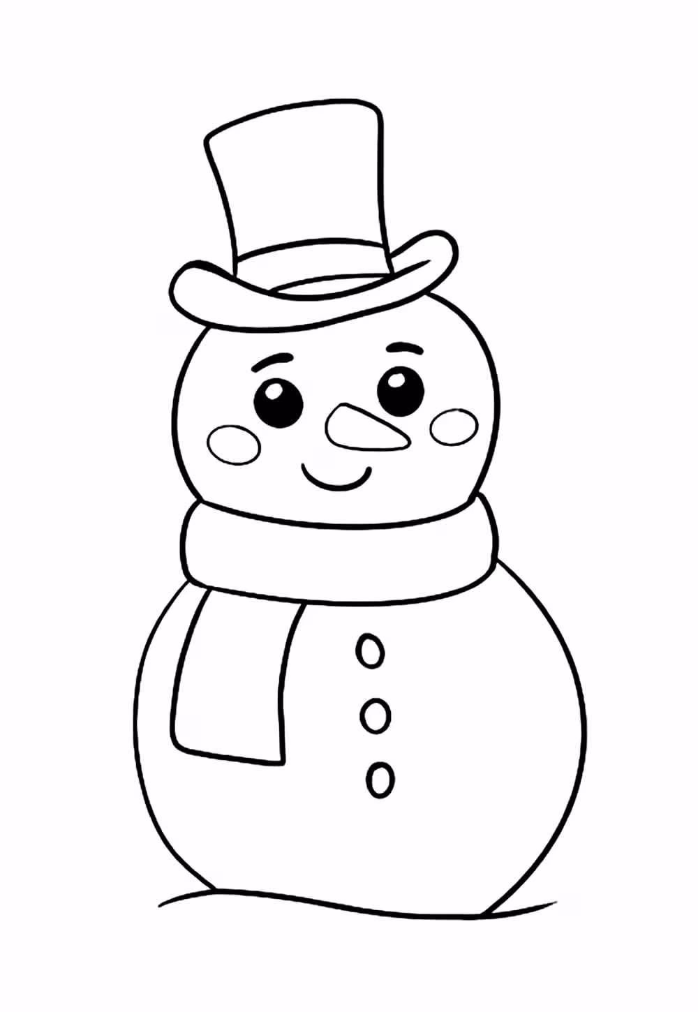 De boneco de neve para colorir — desenho para imprimir