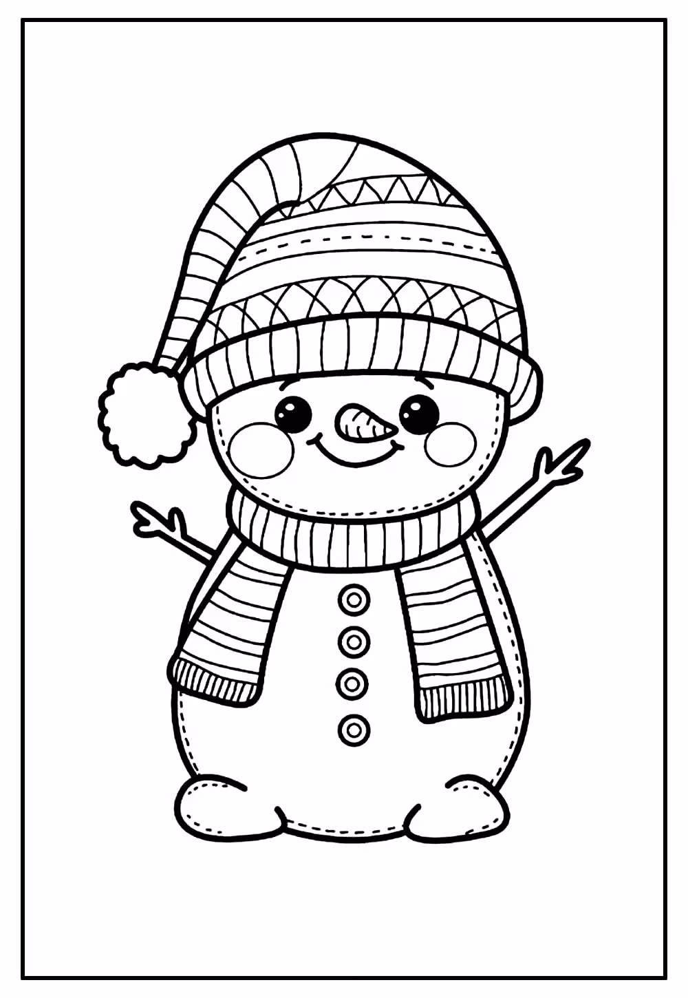 De boneco de neve pintar para colorir — desenho para imprimir