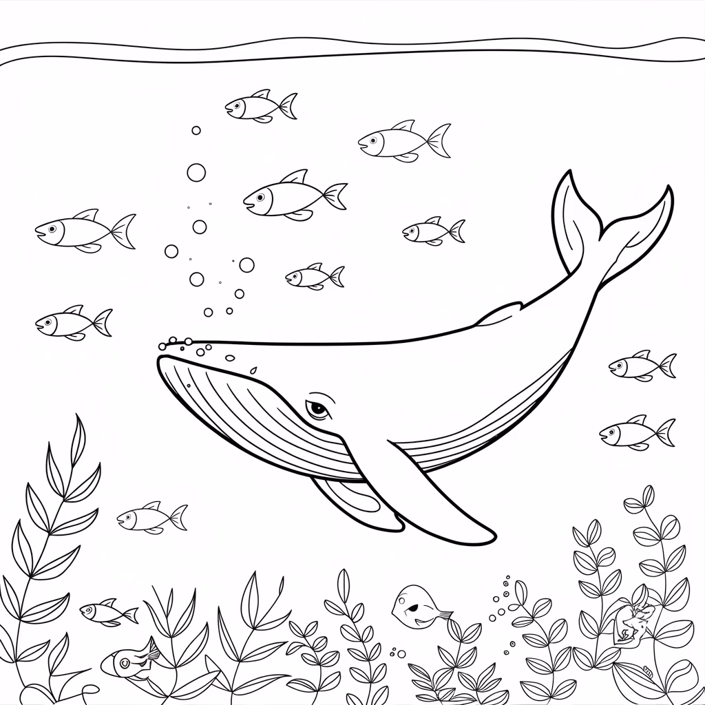 Fundo do mar para colorir — desenho para imprimir