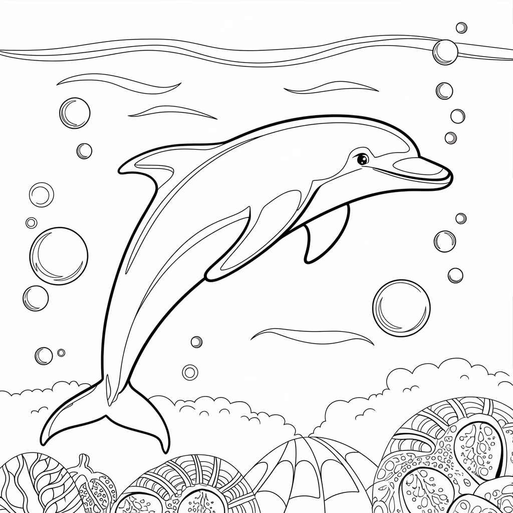 Fundo do mar para colorir — desenho para imprimir