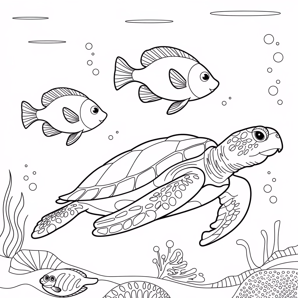 Fundo do mar para colorir — desenho para imprimir