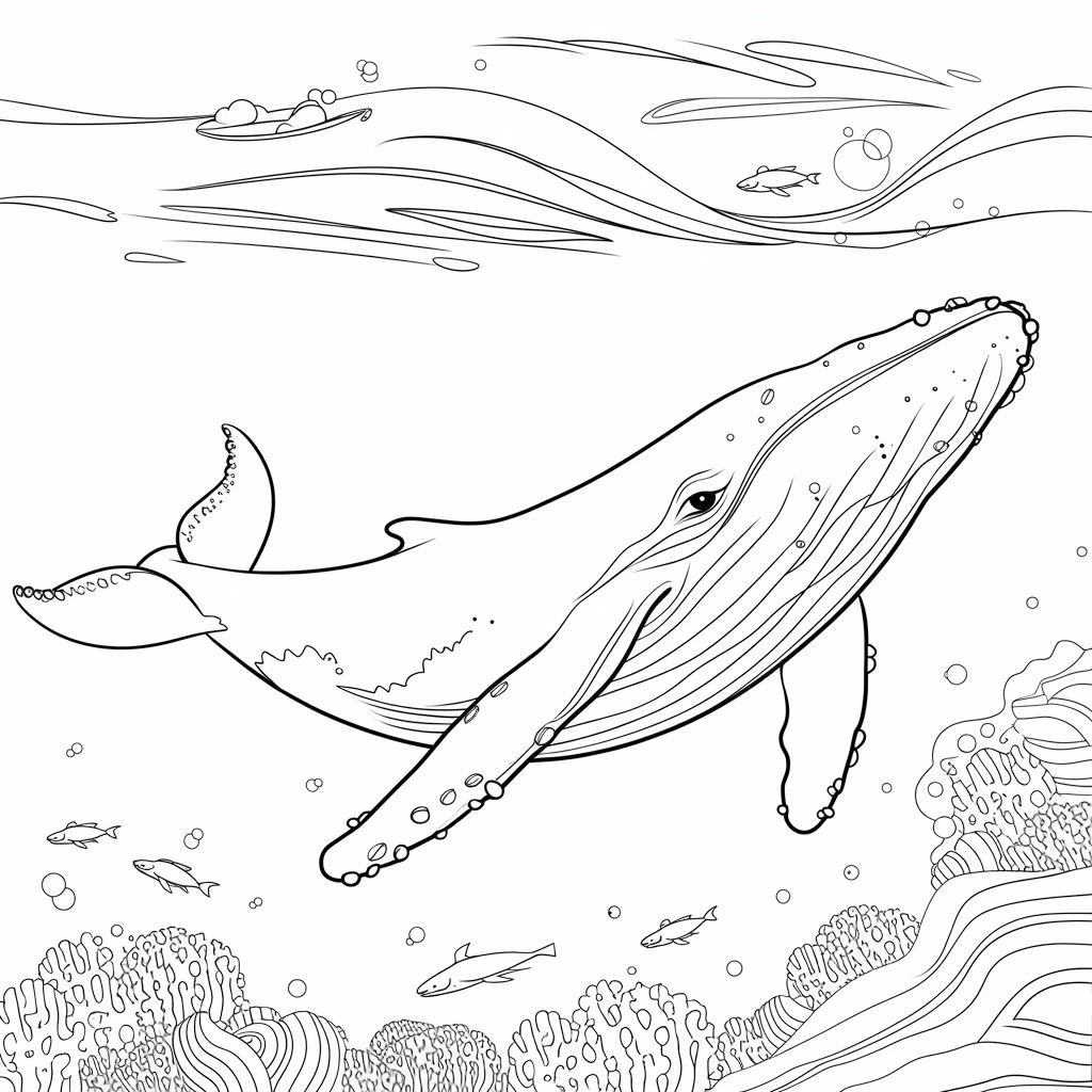 Fundo do mar para colorir — desenho para imprimir