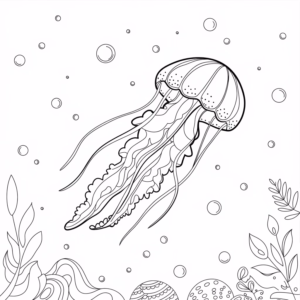 Fundo do mar para colorir — desenho para imprimir